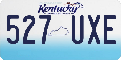 KY license plate 527UXE
