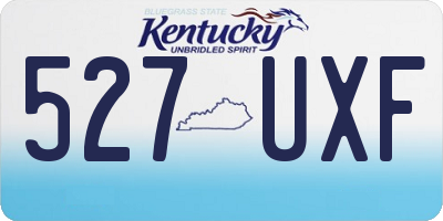 KY license plate 527UXF