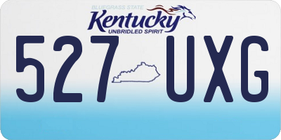 KY license plate 527UXG