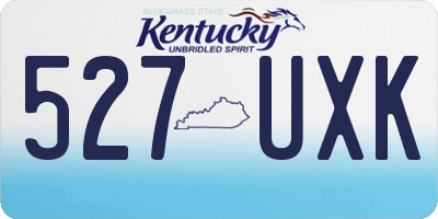 KY license plate 527UXK