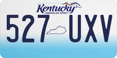 KY license plate 527UXV