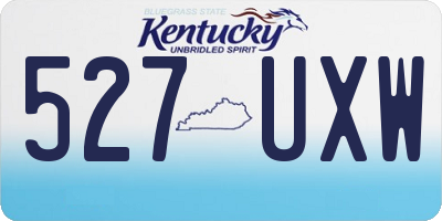 KY license plate 527UXW