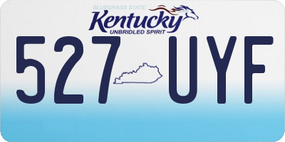 KY license plate 527UYF