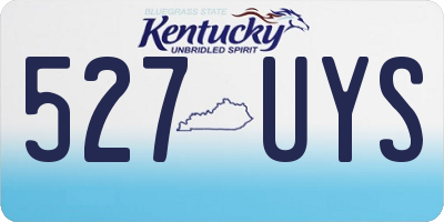 KY license plate 527UYS