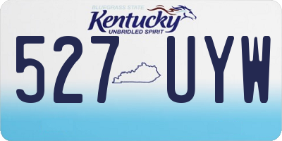 KY license plate 527UYW