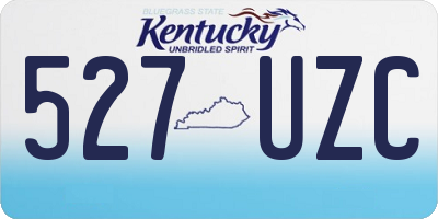 KY license plate 527UZC