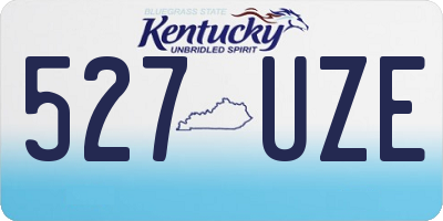 KY license plate 527UZE
