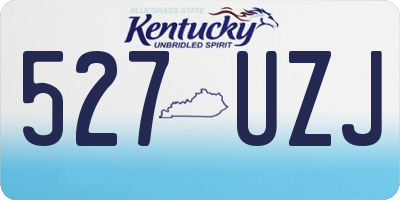 KY license plate 527UZJ