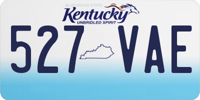 KY license plate 527VAE