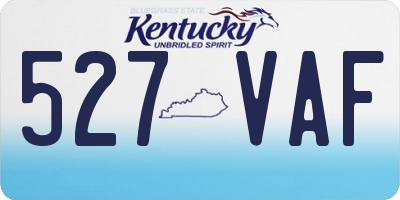 KY license plate 527VAF