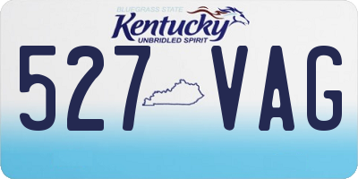 KY license plate 527VAG