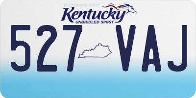 KY license plate 527VAJ
