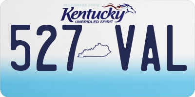 KY license plate 527VAL