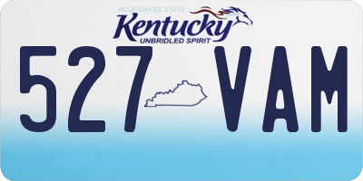 KY license plate 527VAM