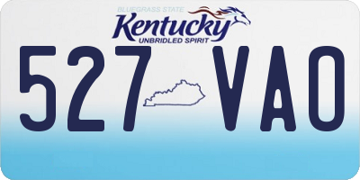 KY license plate 527VAO