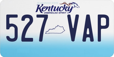 KY license plate 527VAP