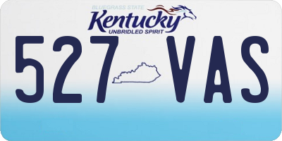 KY license plate 527VAS