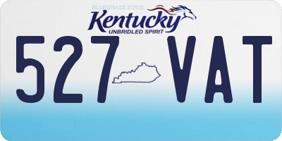 KY license plate 527VAT