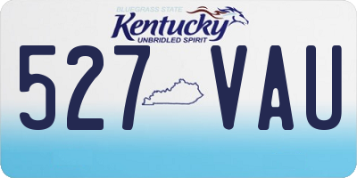 KY license plate 527VAU