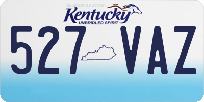 KY license plate 527VAZ