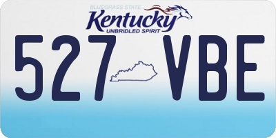 KY license plate 527VBE