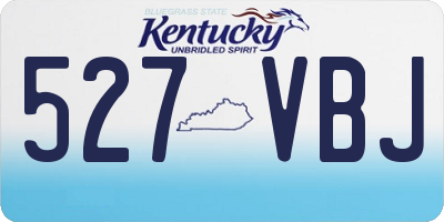 KY license plate 527VBJ