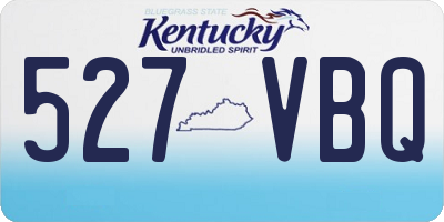 KY license plate 527VBQ