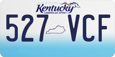 KY license plate 527VCF