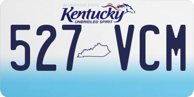 KY license plate 527VCM