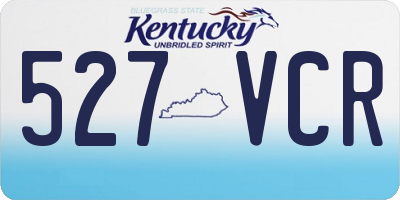 KY license plate 527VCR