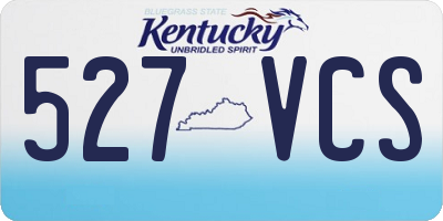 KY license plate 527VCS