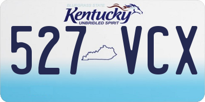 KY license plate 527VCX