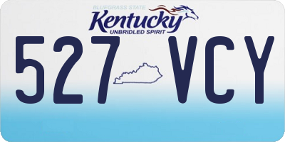 KY license plate 527VCY