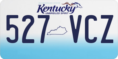 KY license plate 527VCZ