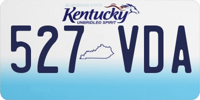 KY license plate 527VDA