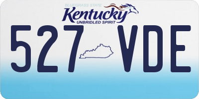 KY license plate 527VDE