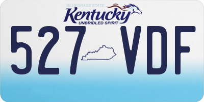KY license plate 527VDF