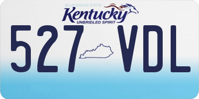 KY license plate 527VDL