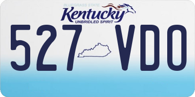 KY license plate 527VDO