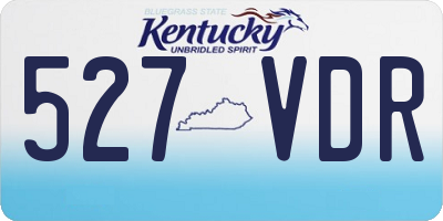 KY license plate 527VDR