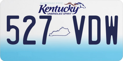 KY license plate 527VDW