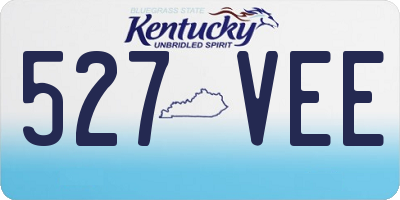 KY license plate 527VEE
