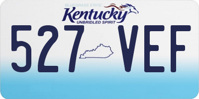 KY license plate 527VEF