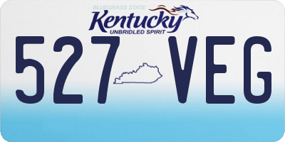 KY license plate 527VEG
