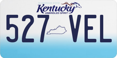 KY license plate 527VEL
