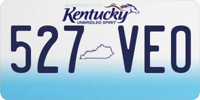 KY license plate 527VEO