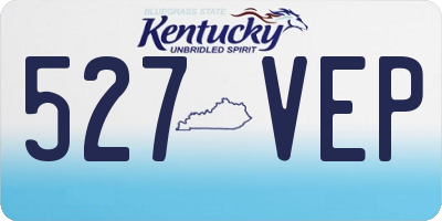 KY license plate 527VEP