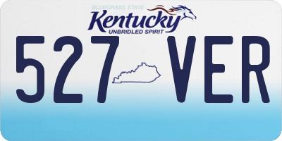 KY license plate 527VER