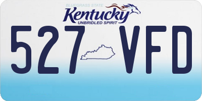 KY license plate 527VFD