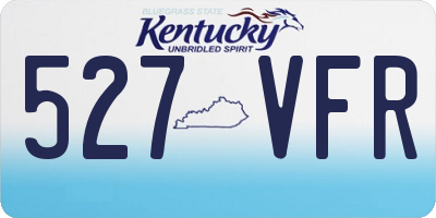 KY license plate 527VFR